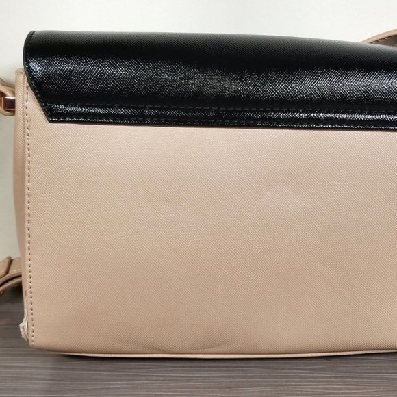 Ted Baker London Faux Leather Crossbody Bag, Beige & Black - Picture 3 of 12